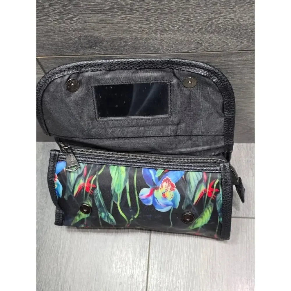 Aimee Kestenberg Cosmetic Travel Bag Floral Black B000677